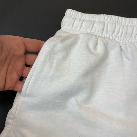 Rebel Sky Athletic shorts Women’s size Medium cotton blend Tie pull-on white - Picture 5 of 9